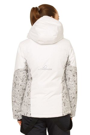 Женский зимний костюм горнолыжный белого цвета 017122Bl