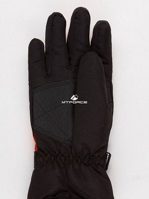 Мужские зимние горнолыжные перчатки оранжевого цвета 970O