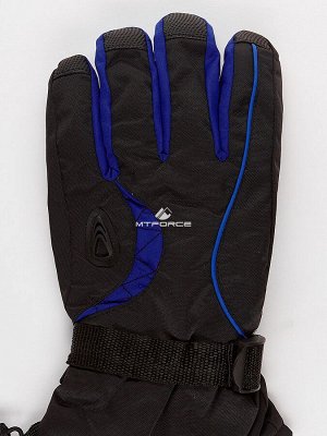 Мужские зимние горнолыжные перчатки синего цвета 975S