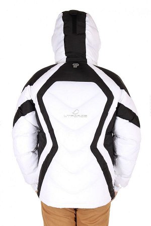 Мужская зимняя спортивная куртка белого цвета 9455Bl