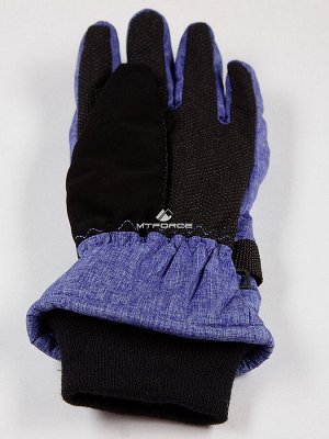 Женские зимние горнолыжные перчатки синего цвета 971S