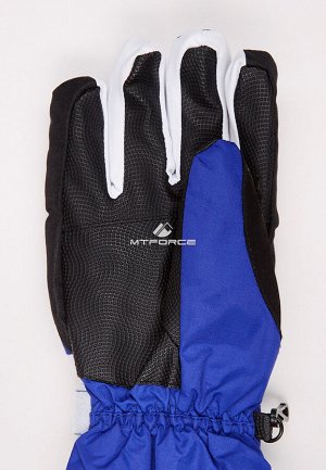 Женские зимние горнолыжные перчатки синего цвета 315S