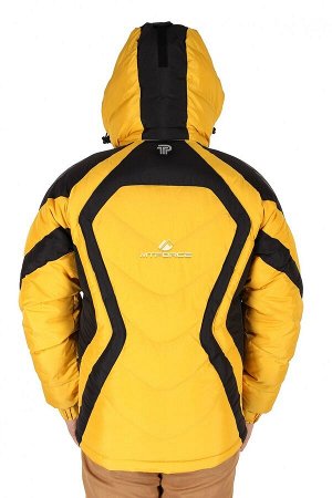 Мужская зимняя спортивная куртка желтого цвета 9455J