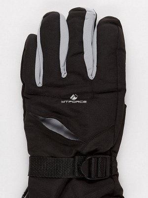 Мужские зимние спортивные перчатки серого цвета 981Sr