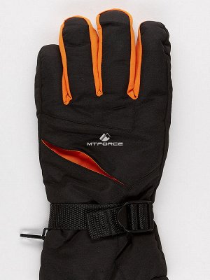 Мужские зимние спортивные перчатки оранжевого цвета 981O