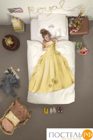 Комплект постельного белья Принцесса желтый 150х200см (Пакет ПВХ)