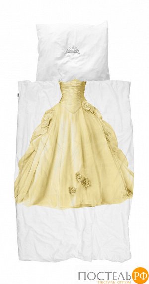 Комплект постельного белья Принцесса желтый 150х200см (Пакет ПВХ)