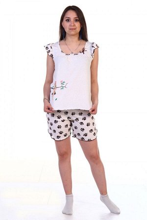 Пижама женская 001 (кулирка) шорты