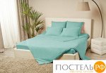Пододеяльник  VIOLETT трикотажный на молнии 140х205  бирюзовый
