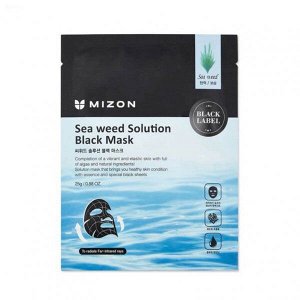 MIZON Маска для лица с морскими водорослями Sea Weed Solution Black Mask