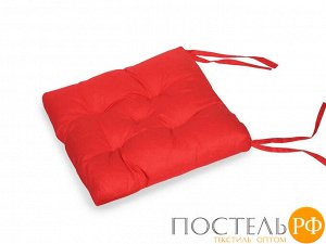 Подушка для стула 35*35 бязь (красный) (отгружается по 2 шт.)