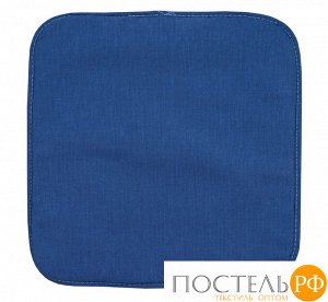 Декоративная подушка (сидушка) на липучке рогожка гл.кр "Полоска синяя" 40х40