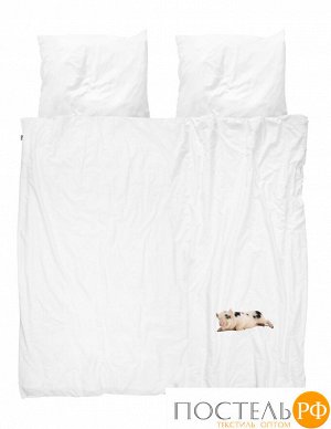 Комплект постельного белья Поросенок Белый 200x220см (Пакет ПВХ)
