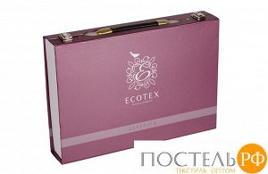 Комплект постельного белья Евро в подарочном чемодане Эстетика Аметист (Подарочная Коробка)