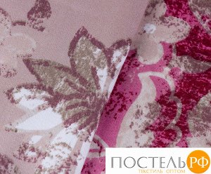H0000507 КПБ 2 сп. (Евро) сатин "ROMINA", розовый, 100% Хлопок