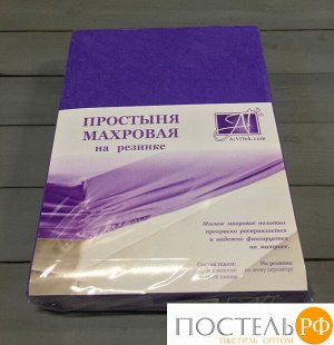 2000925564487 ПМР-ФА-140 Фиолетовая Астра простыня махровая на резинке 140х200+20