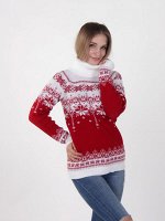 СВИТЕР СВ065 КРАСНО-БЕЛЫЙ