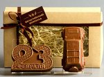 Шоколадные фигурки 2в1 «23 февраля 2 + Джип»
