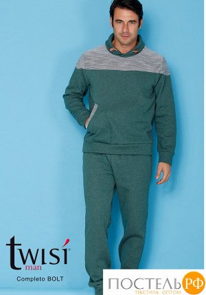 Трикотажный мужской домашний костюм Twisi Twisi_Bolt Зеленый 50