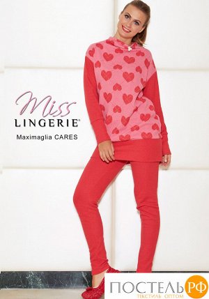Красный теплый молодежный домашний комплект Miss Lingerie DiBen_Cares Красный 42