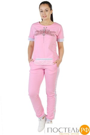 Костюм женский "Стрекоза" (брюки), 1006-Фут 42 Цвет: Розовый