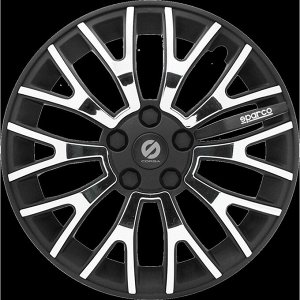 Колпаки на колёса "Sparco", серия "Ultraleggera", R 13, набор 4 шт чёрн./хром