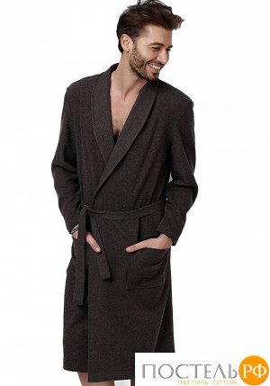 Теплый трикотажный халат для мужчин Vilfram VU_8410 Коричневый 50