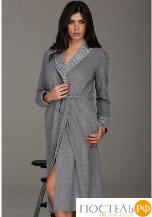 Длинный женский халат серого цвета Vilfram V_9564 Серый 42