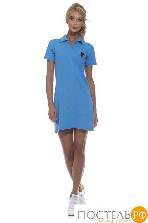 №1705 платье тениска., голубой  S №1705