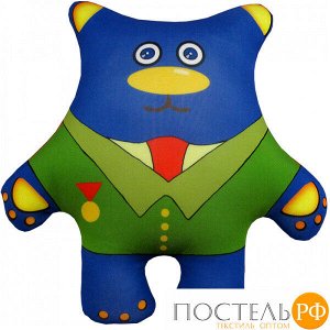 Игрушка «Медведь военный» (Аи08мед12, 27х26, Голубой, Кристалл, Микрогранулы полистирола)