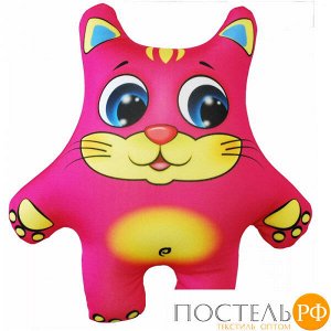 Игрушка «Кот» (Аи02жив28, 28х27, Розовый, Кристалл, Микрогранулы полистирола)