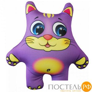 Игрушка «Кот» (Аи02жив27, 28х27, Фиолетовый, Кристалл, Микрогранулы полистирола)