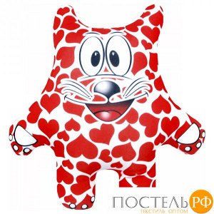 Игрушка «Кот» (Аи09кот01, 28х27, Красный, Кристалл, Микрогранулы полистирола)
