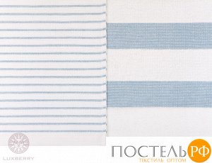 Комплект "COTTAGE" из 3 полотенец, р-р: (30x50,50х100,70х140)см, цвет: белый/голубой
