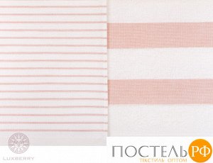 Комплект "COTTAGE" из 3 полотенец, р-р: (30x50,50х100,70х140)см, цвет: белый/розовый