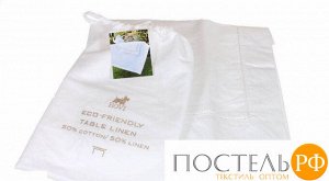 Скатерть в тканевом мешочке'EMY', р-р: 160x180см, цвет: белый