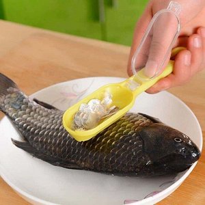 Товары для дома, дачи, отдыха Нож для чистки рыбы с контейнером для чешуи и пластиковым скребком