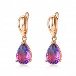 Серьги с позолотой, Swarovski Crystal Shik