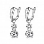 Серьги c посеребрением, Swarovski Crystal Shik