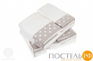 Полотенце "PRETTY DOTS" р-р: 50x100см, цвет: белый/натуральный