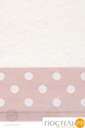 Комплект "PRETTY DOTS" из 3 полотенец, р-р: (30x50,50х100,70х140)см, цвет: белый/розовый