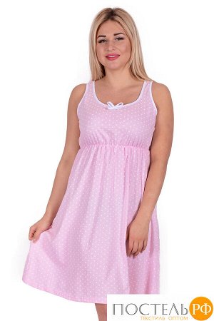 Женская сорочка ЖС 015 (горох на розовом) 56