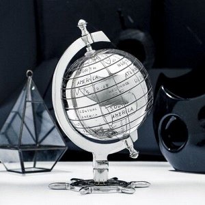 Глобус сувенирный "Штурвал" алюминий 15х16,5х23 см