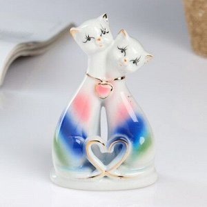 Сувенир керамика "Кот и кошка" градиент 13,3х8,2х5 см