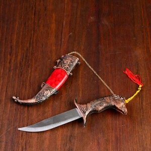Сувенирный нож мини, 11,5 см, рукоятка в форме головы лошади