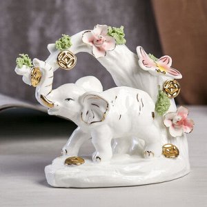 Сувенир керамика "Слон под деревом" 8х17х14 см