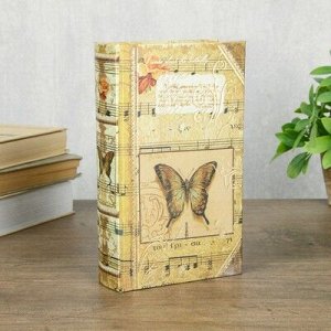 Шкатулка-книга дерево "Музыка природы" шёлк 21х13х5 см