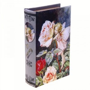 Сейф-книга "Голландские розы" обтянута шёлком 21х13х5 см