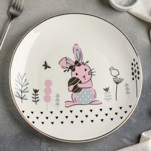 Тарелка обеденная "Пасхальный кролик" 25x3 см