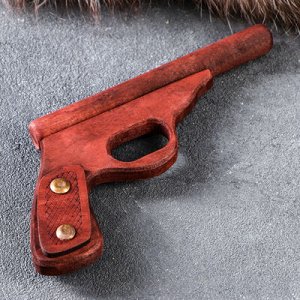 Сувенир деревянный "Пистолет полицейский", массив бука, 25 см